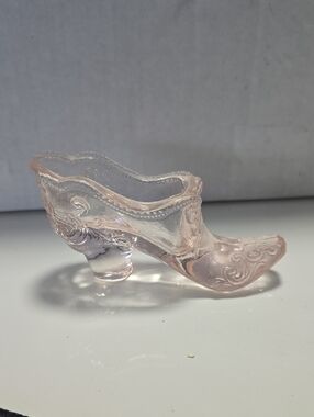 Glass Decorative Shoe - Blush Pink